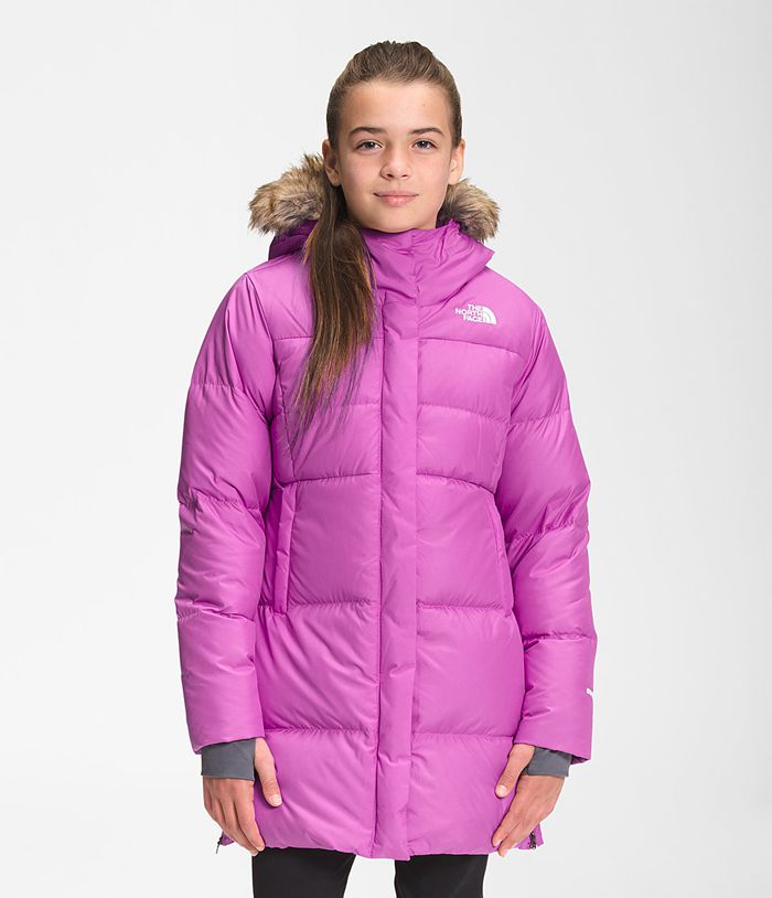 The North Face Jacket Dealio Fitted Parka Purple - Girls - Thailand RPAGB-0382